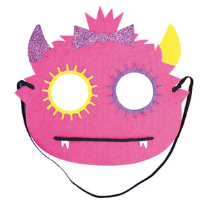 Máscara Infantil De Fieltro Morado Monstruo 20,5 X 14,5 Cm - Imagen 1 de 1