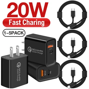 Cargador de pared USB tipo C de carga súper rápida de 20 W para teléfono Samsung iPhone Android - Imagen 1 de 37
