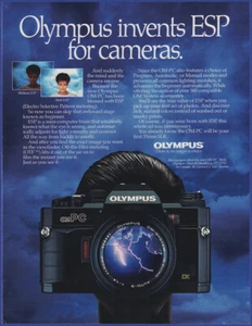 Vintage 1985 OLYMPUS OM-PC 35mm SLR Camera Photography Ephemera 80's Print Ad - Picture 1 of 1