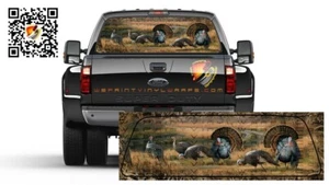 Hunting Turkey Gobbler Rear Window Perforated Graphic Decal Sticker Trucks Cars - Picture 1 of 5