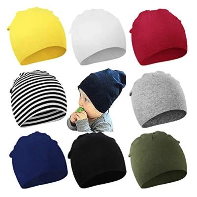  Paquete de 8 gorros unisex para bebé BQUBO bebé bebé suave lindo paquete de 8 6-24 meses E Foto 1 de 4