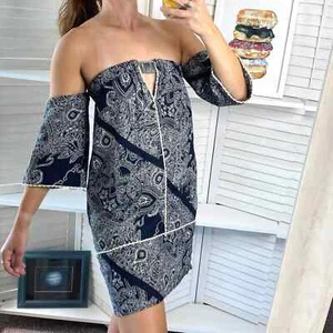 VIX Paula Hermanny black and white swim cover up size large NWT - Picture 1 of 9