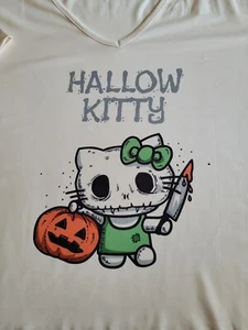 4XL Custom Halloween Hello Kitty T-shirt - Picture 1 of 3
