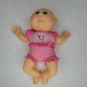 CABBAGE PATCH KIDS DOLL BLUE EYES, BALD, PINK TOP & PINK STRIPE BOTTOM CPK - Picture 1 of 6