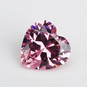 50pcs 3x3~15x15mm Heart shape Pink 5A loose cz stone cubic zirconia gemstone - Picture 1 of 5