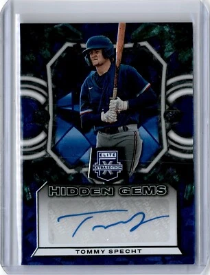 2023 Elite Extra Edition Hidden Gems Tommy Specht Auto (B34) A4 Rangers - Image 1 of 2