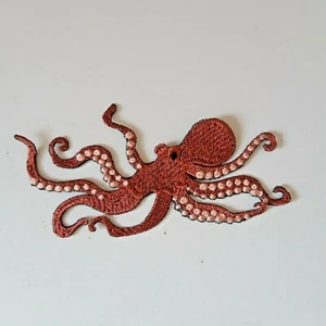 Octopus Marine Sew-On Embroidered Patch - Picture 1 of 4