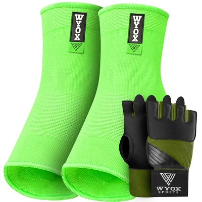 Gel Boxing Hand Wraps & Ankle Sleeves WYOX Bundle, MMA Training Wrist Support - Image 1 of 4