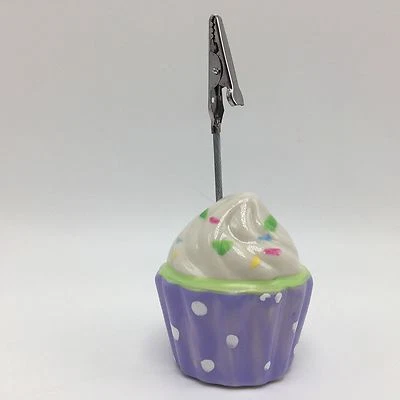 Clip de foto para cupcakes nota regalo de cumpleaños decoración de fiesta comida horderves púrpura azul Foto 1 de 2