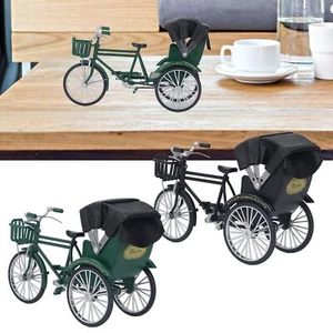 Rickshaw Model Retro Design Decorative Interesting Alloy 3 Wheel Rickshaw - Picture 1 of 18