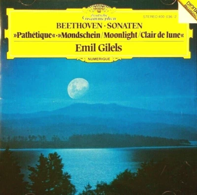 Beethoven - Piano Sonatas, Moonlight, No. 13/ Pathetique, Gilels  -  CD, VG - image 1 of 2