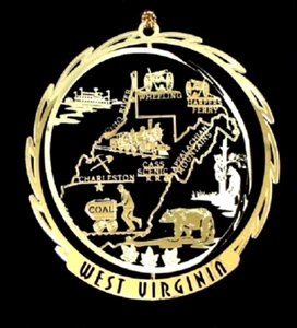 Ornamento de Virginia Occidental, monumentos estatales, latón - Imagen 1 de 6