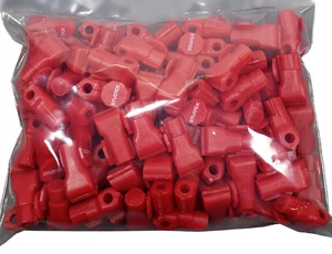 Lot of 100 Pieces, Retail Security Peg Hook Locks (Stop Locks) Red, for 7mm Pegs - Bild 1 von 8