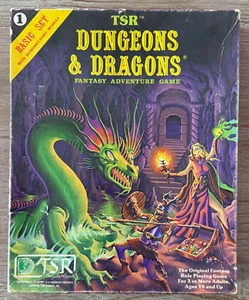D&D Basic Set Pink Box Moldvay Dungeons & Dragons TSR 1011 ExpertBX BECMI Gygax - Picture 1 of 15