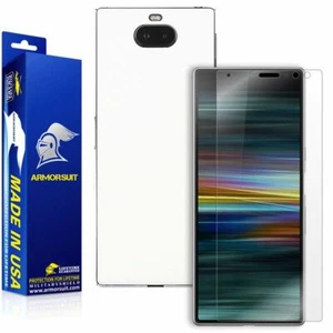 ArmorSuit Sony Xperia 10 Plus Screen Protector + White Carbon Fiber Skin USA - Picture 1 of 6