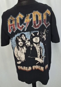 AC/DC Official Band T-Shirt Music Classic Rock Festival Metal Black Large A2428 - Picture 1 of 6