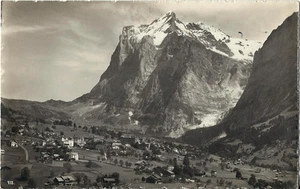 Postcard Switzerland Grindelwald Bern Wetterhorn Interlaken RPPC ca1930s  - Picture 1 of 1