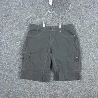 Shorts de carga feminino Kuhl 10 bolsos utilitários elásticos para caminhada ao ar livre 6084 - Imagem 1 de 4