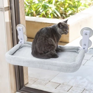 Pet Cat Window Hammock Window Mounted Bed with Suction Cup Perch Seat Removable - Picture 1 of 47