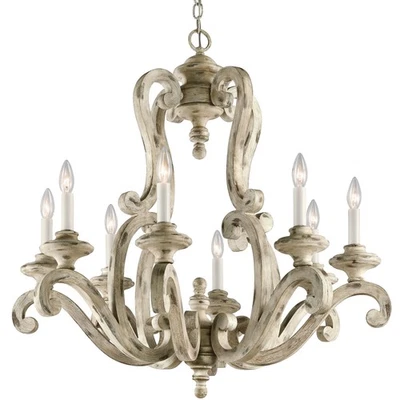 Lámpara de araña Kichler 43265 Off White Hayman Bay 8 luces 33" Foto 1 de 4