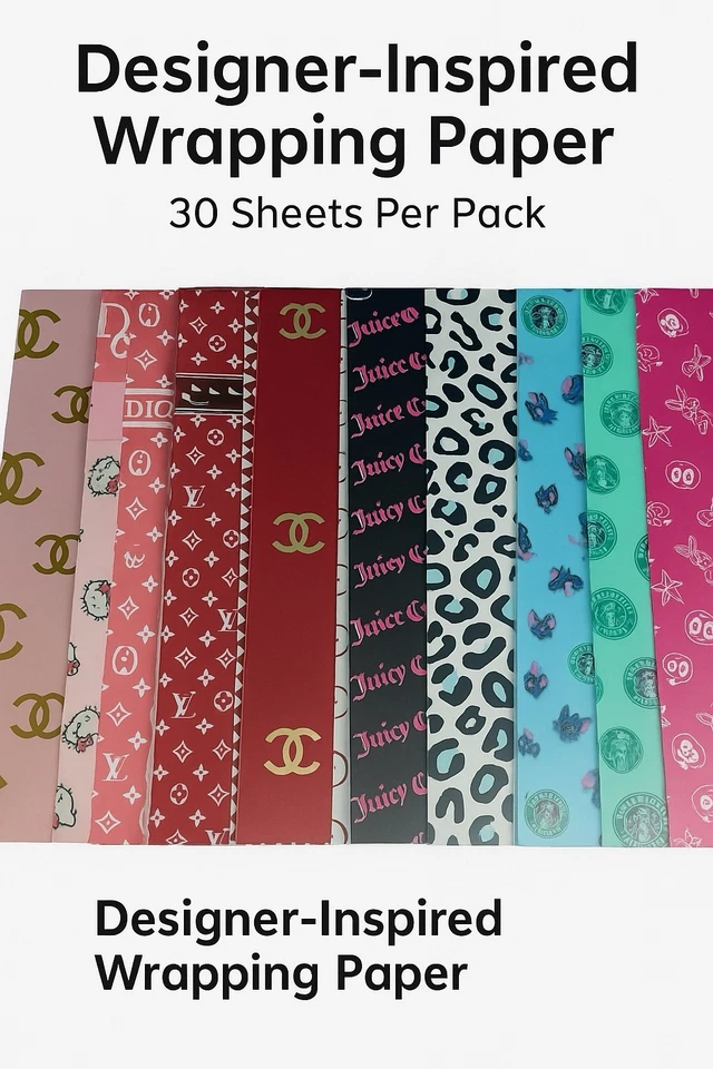 Первоклассная оберточная бумага с цветочным рисунком -30 листов - 22x22 дюйма - несколько вариантов цвета - Изображение 1 из 1