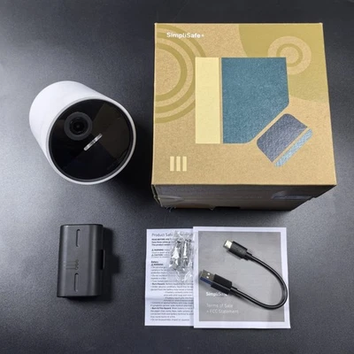 SimpliSafe Wireless Outdoor 1080P Camera White CMOB1 Brand New - Image 1 of 4