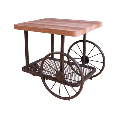 Francie Rectangular Wooden End Table with Shelf in Oak and Antique Gray - Image 1 of 4