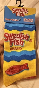SWEDISH FISH 🐟 🐠🐡🪸🦈  CANDY CREW SOCKS YELLOW 1 SZ SHOE MEN/WOMEN 👟👞 🐟🐠 - Picture 1 of 3