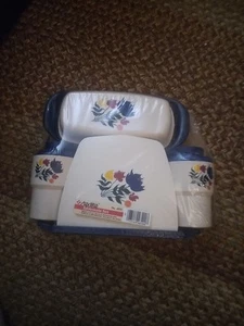 Tablemates Set Sterilite Vtg Salt Pepper Shaker Napkin Holder Butter Dish Floral - Picture 1 of 15