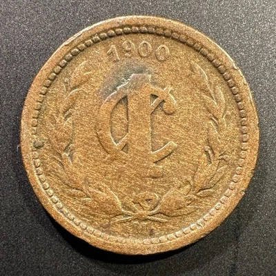1900 Mexico 1 Centavo Copper Coin Better Date Second Republic #1 - Image 1 of 2
