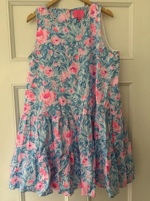 Vestido feminino Lilly Pulitzer floral sem mangas XL estilo babydoll fluido - Imagem 1 de 4