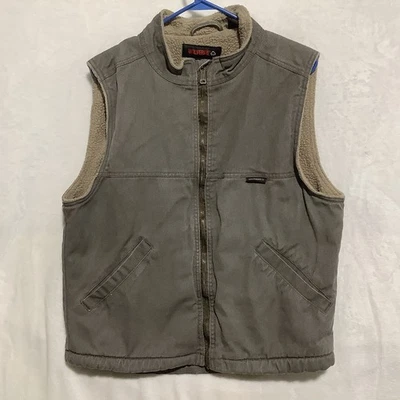 Wolverine Vest Canvas Sherpa Fleece Lined Outdoor Workwear Pockets Chore Men M - Image 1 of 4