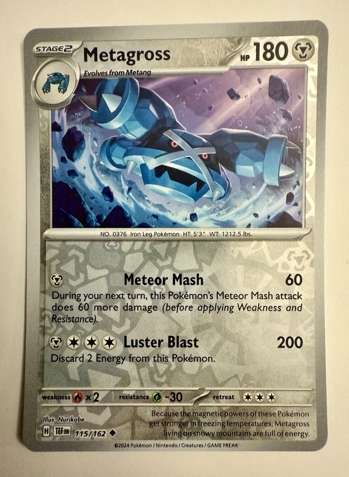 Metagross 115/162 - Sv05: Temporal Forces Reverse Holo (LP)  Pokemon - Image 1 of 1
