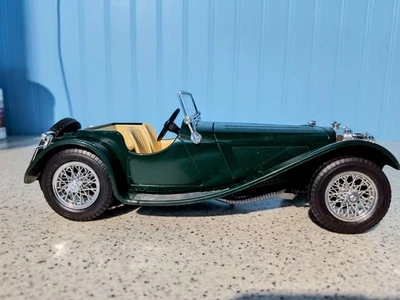 Burago 1937 Jaguar SS 100 Roadster verde 1:18 modelo diecast Italia **LEER** Foto 1 de 4