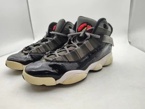 Nike-Jordan 6 Rings-Light Graphite-Black/Gray-Shoes-323419-022-Youth Size 6-NICE - Picture 1 of 16