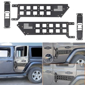 Rear Door Expansion Rack Frame Storage Shelf W/Foot Peg for Jeep Wrangler JK JL - Picture 1 of 9