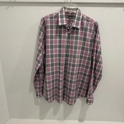 Men’s Express Fitted Button Up Shirt Long Sleeve  Size 15-16 1/2 Casual - Image 1 of 4