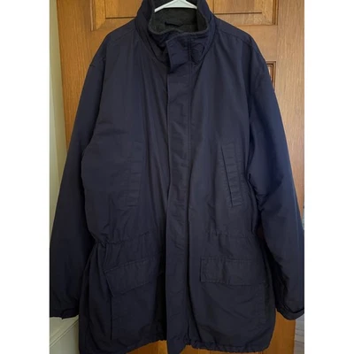 Lands' End Big &Tall Insulated Parka Men XXL (50-52) Navy Polartec Fleece Lining - Image 1 of 4