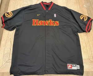 NIKE Atlanta Hawks 88 Jersey 2XL Black Throwback Shooting Warm Up Jacket XXL - Picture 1 of 13