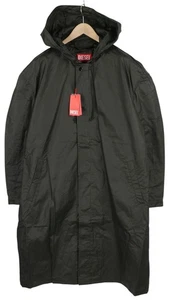 DIESEL J-Coat Herren Jacke 54 schwarz Coated Look Kapuze ungefüttert Logo UVP375€* - Bild 1 von 12