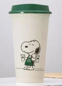 STARBUCKS JAPAN × PEANUTS 2025 JOE KIND SNOOPY Reusable Cup White 473ml - Picture 1 of 5