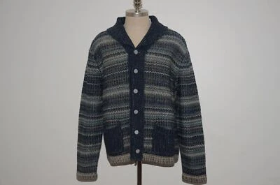 Ralph Lauren RRL Mezcla Algodón y Lino Chal Cuello Cárdigan Suéter XL Foto 1 de 4