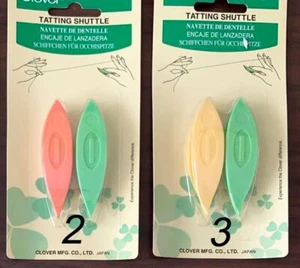 Clover Lace Tatting Shuttles 2 Pack NEW IN PACKAGE, fast shipping - Picture 1 of 2