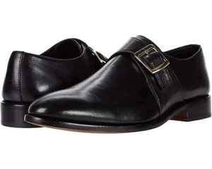 Anthony Veer Z10408 Black Leather Roosevelt Single Monk Strap Shoes Size 10.5D - Picture 1 of 7