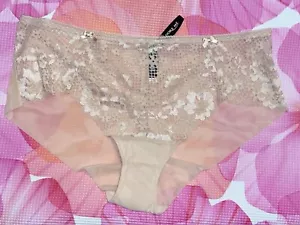 Adore Me Mesh Floral Peach Hipsters Sz -1X NWT - Picture 1 of 3