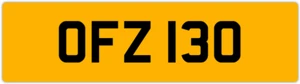 OFZ 130 O 3x3 DATELESS PRIVATE NUMBER PLATE OLLY OWEN OSCAR OLY OL OLIVIA ORLA - Picture 1 of 1