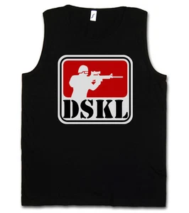 DSKL SNIPER LOGO TANK TOP - Shadowrun Role Play Deutsche Stadtkriegsliga T-Shirt - Picture 1 of 2