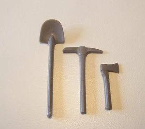 PLAYMOBIL (B4277) WESTERN - Lot d'Outils Pelle Pioche Hache pour Mine d'Or - Imagen 1 de 1