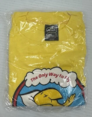 Camiseta De Colección The Only Way To Fly Western Airlines Hecha en Yunque EE. UU. Bolso Sello M Foto 1 de 3