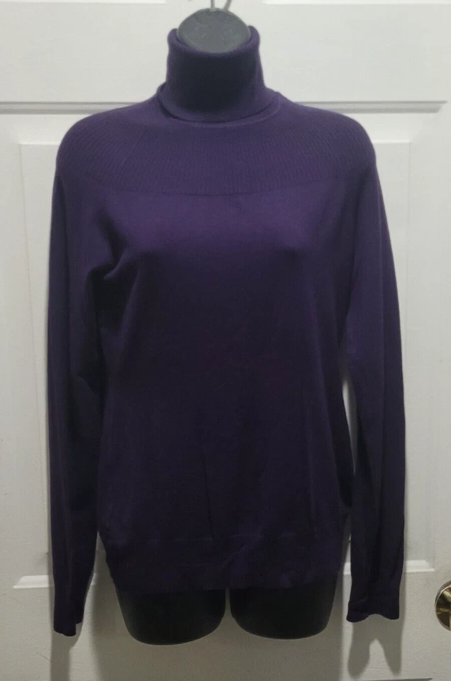 Nuevo con etiquetas The Limited - Púrpura Oscuro Mujer Cuello Alto - Grande Foto 1 de 4